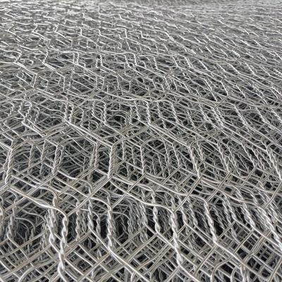 Twisted Weaving Type Gabion Wire Mesh With 220-300g/M2 Zinc Coating